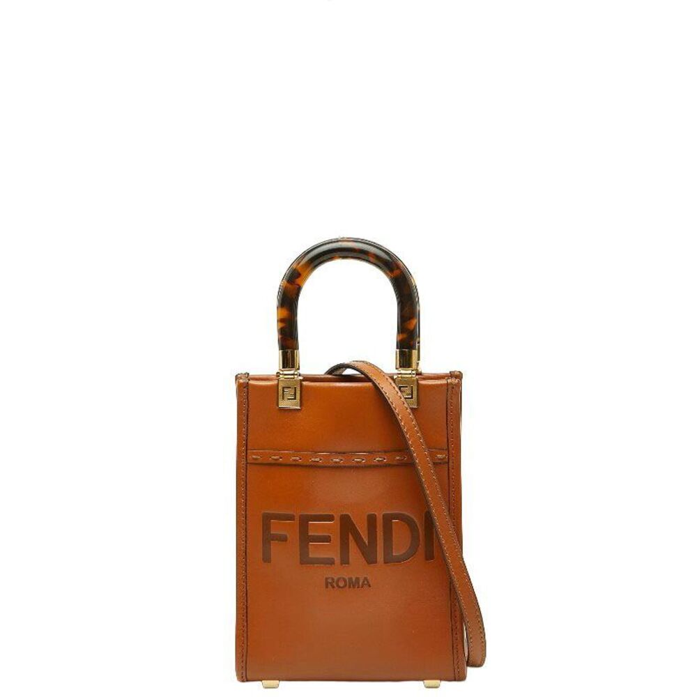 FENDI Mini Sunshine Shopper Leather 2way bag